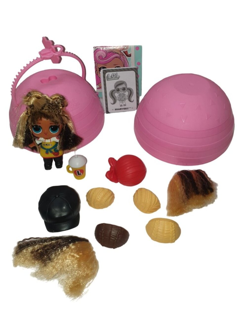 LOL Surprise Hair Vibes Rhymes 3" Vinyl Doll Retro Hair Pieces Accessories NEW